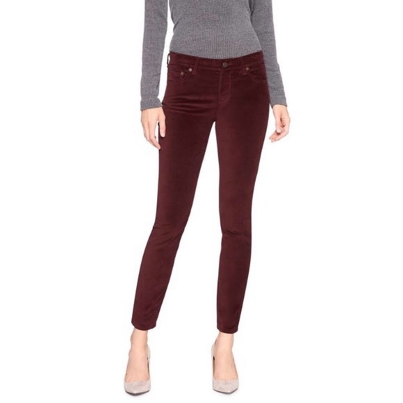 Banana Republic Burgundy Velvet Pants 